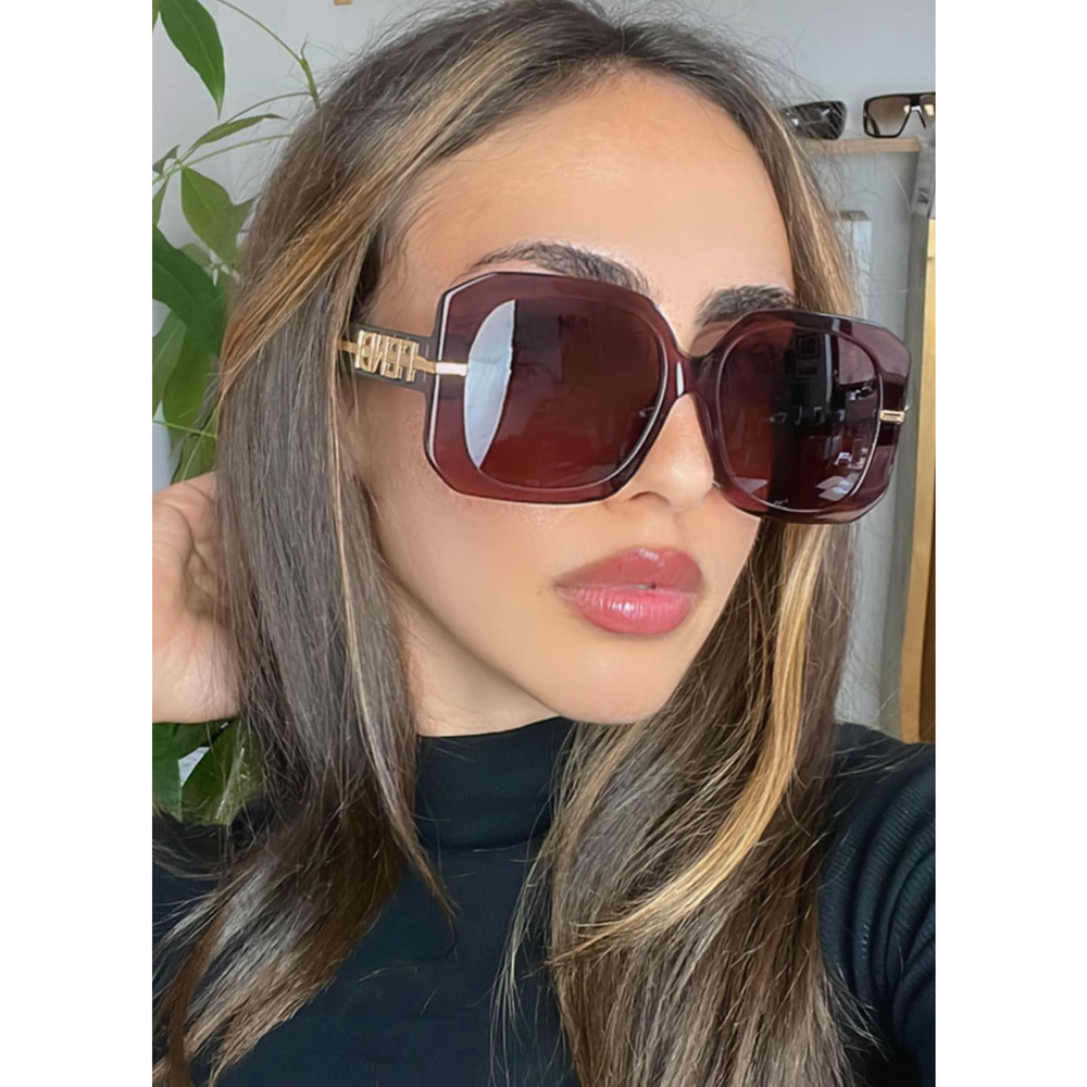 NEW Fendi FE40065F Fendigraphy Burgundy Sunglasses